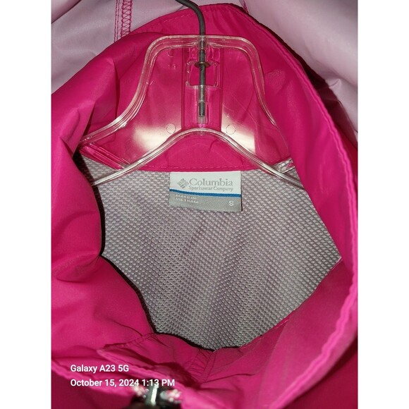 Columbia Jacket Womens Small Pink Full Zip Hooded Lightweight - Picture 4 of 8